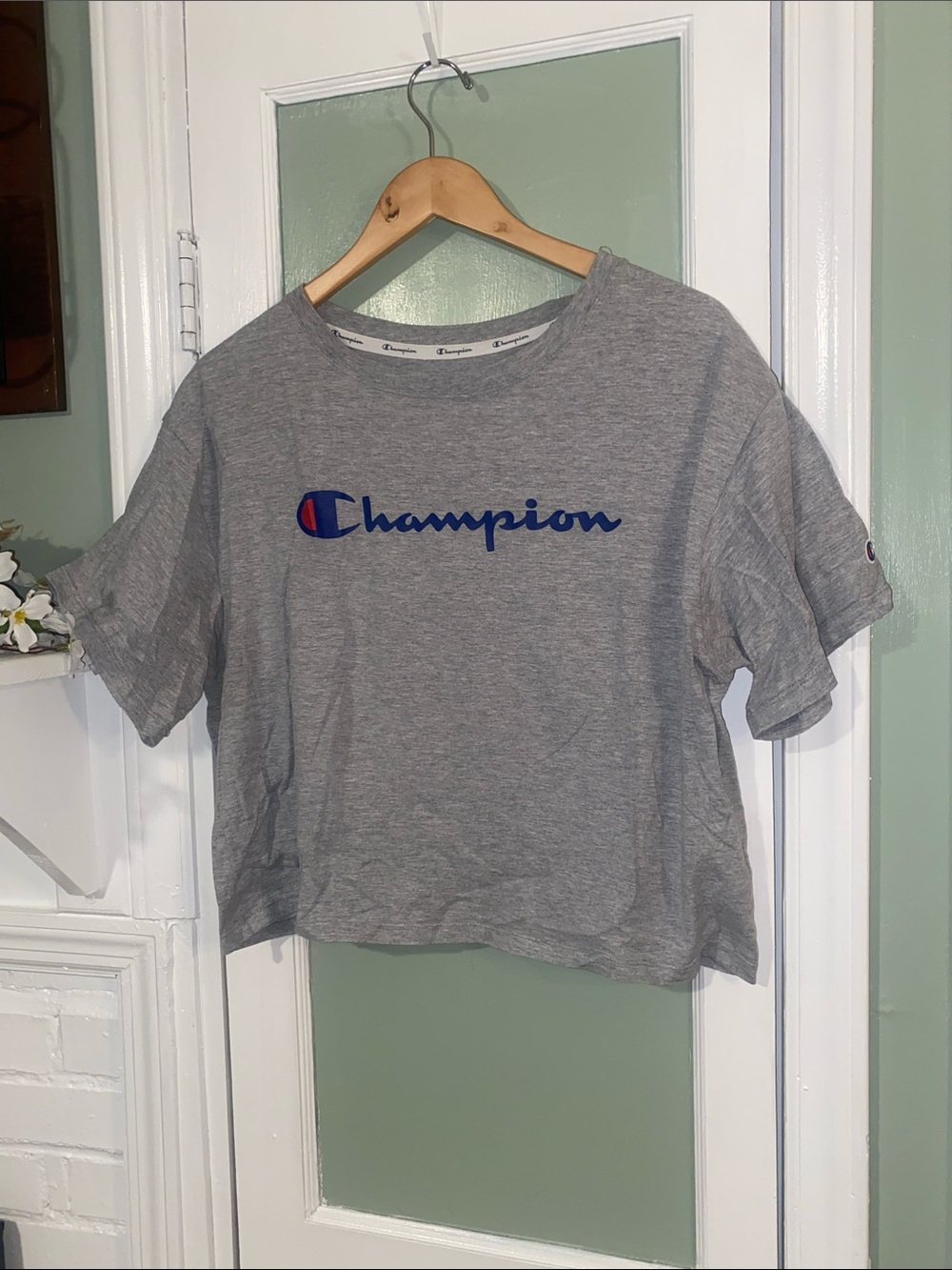 Champion Heather Gray Crop Tee